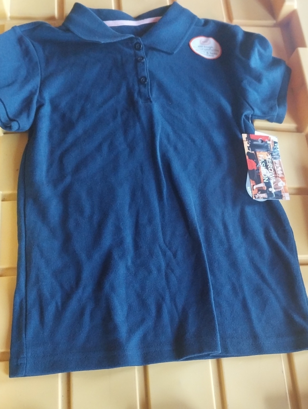 wonder nation Navy Blue Girls' Polo Dress